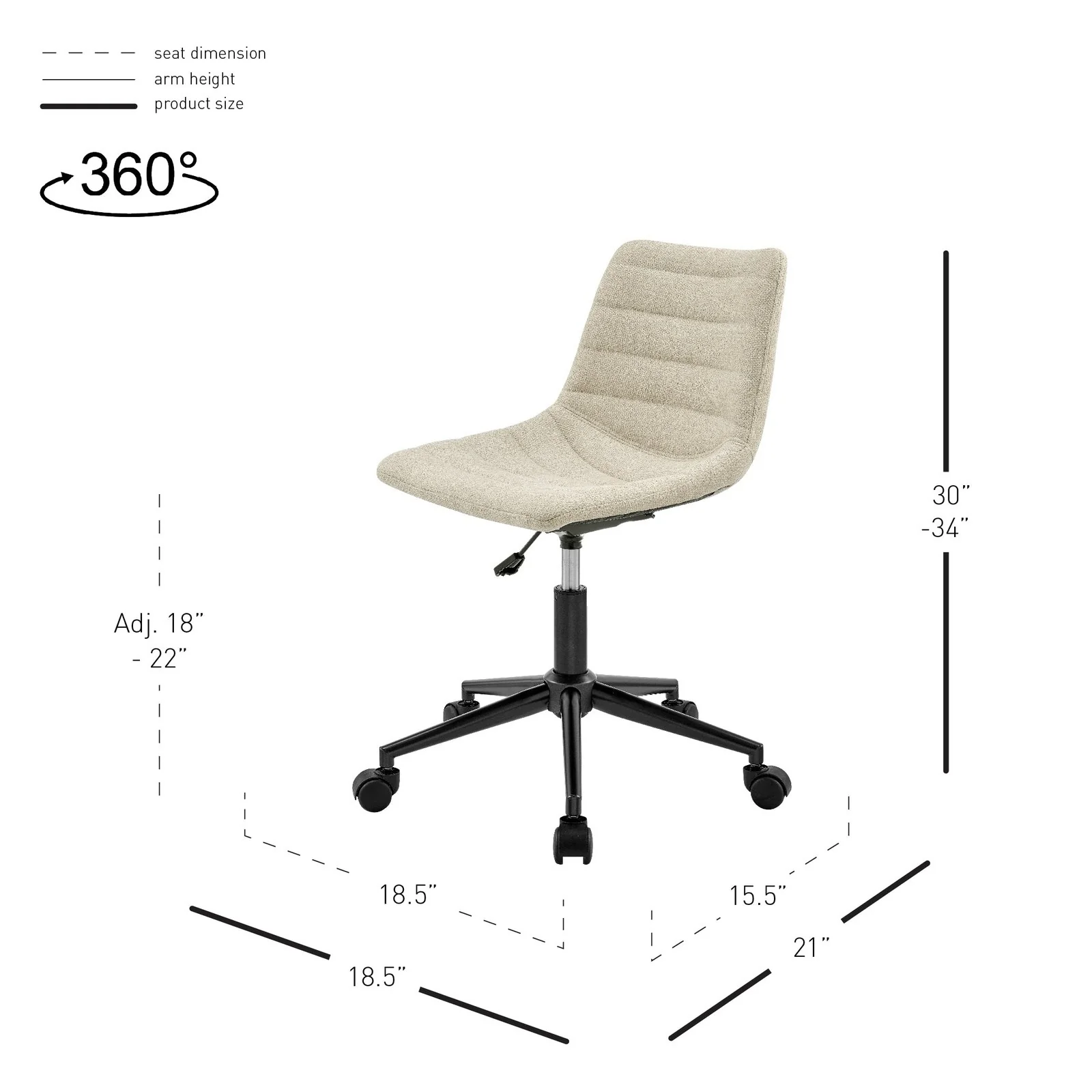 New Pacific Direct Claire Fabric Swivel Office Chair 9300123-528 - Image 7