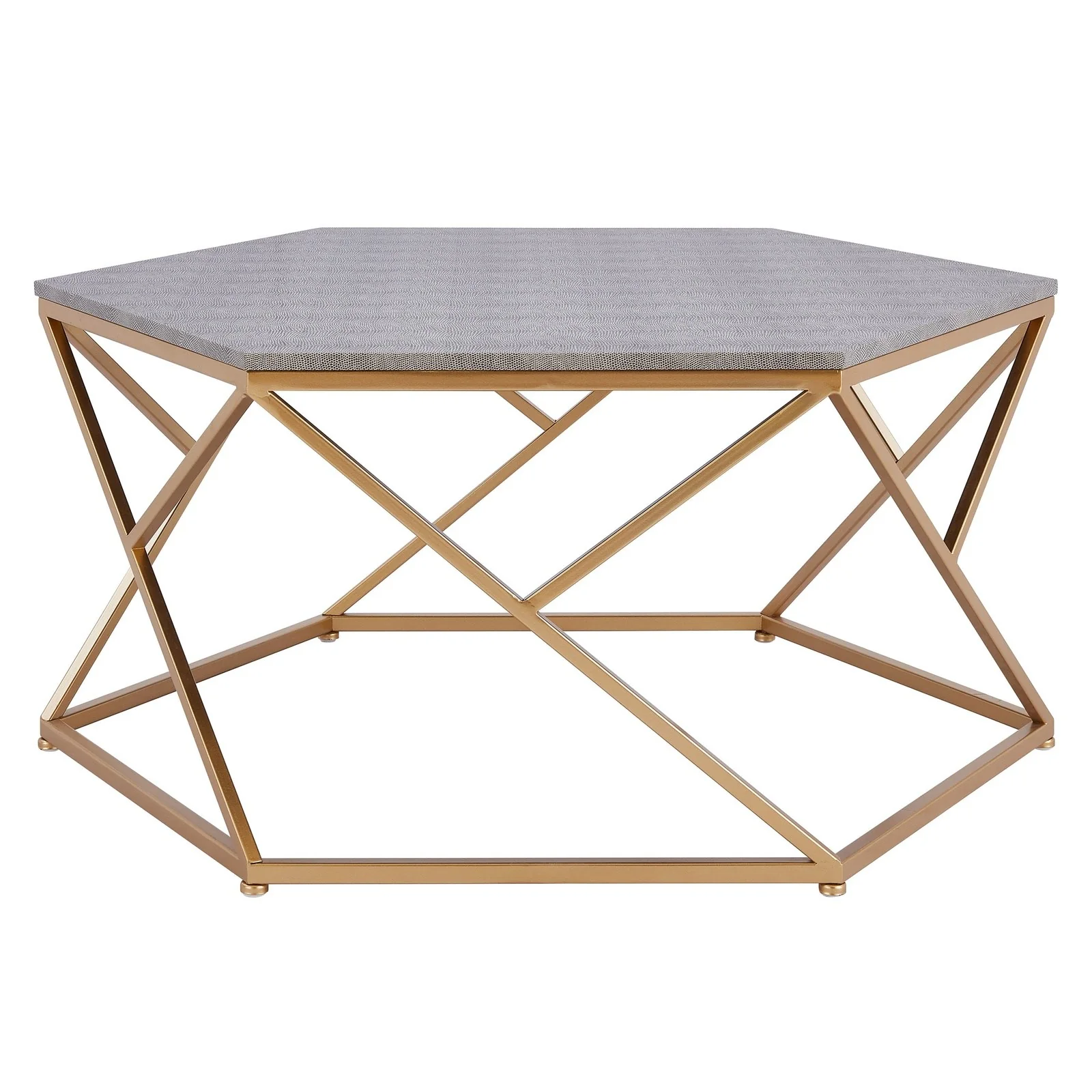 New Pacific Direct Cressa Hexagon Faux Shagreen Coffee Table 1600044 - Image 2