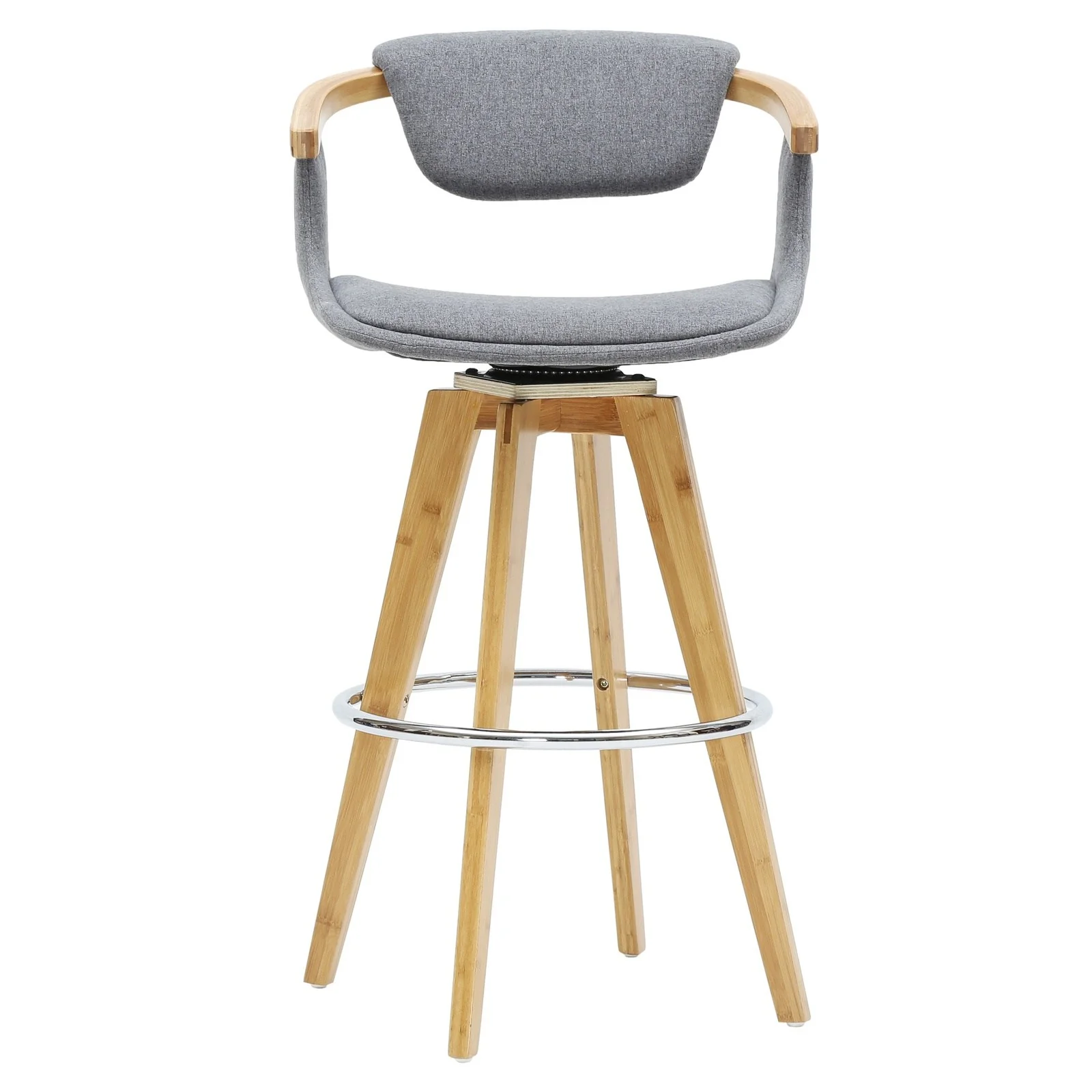 New Pacific Direct Darwin Fabric Bamboo Counter Stool 1160006-287N