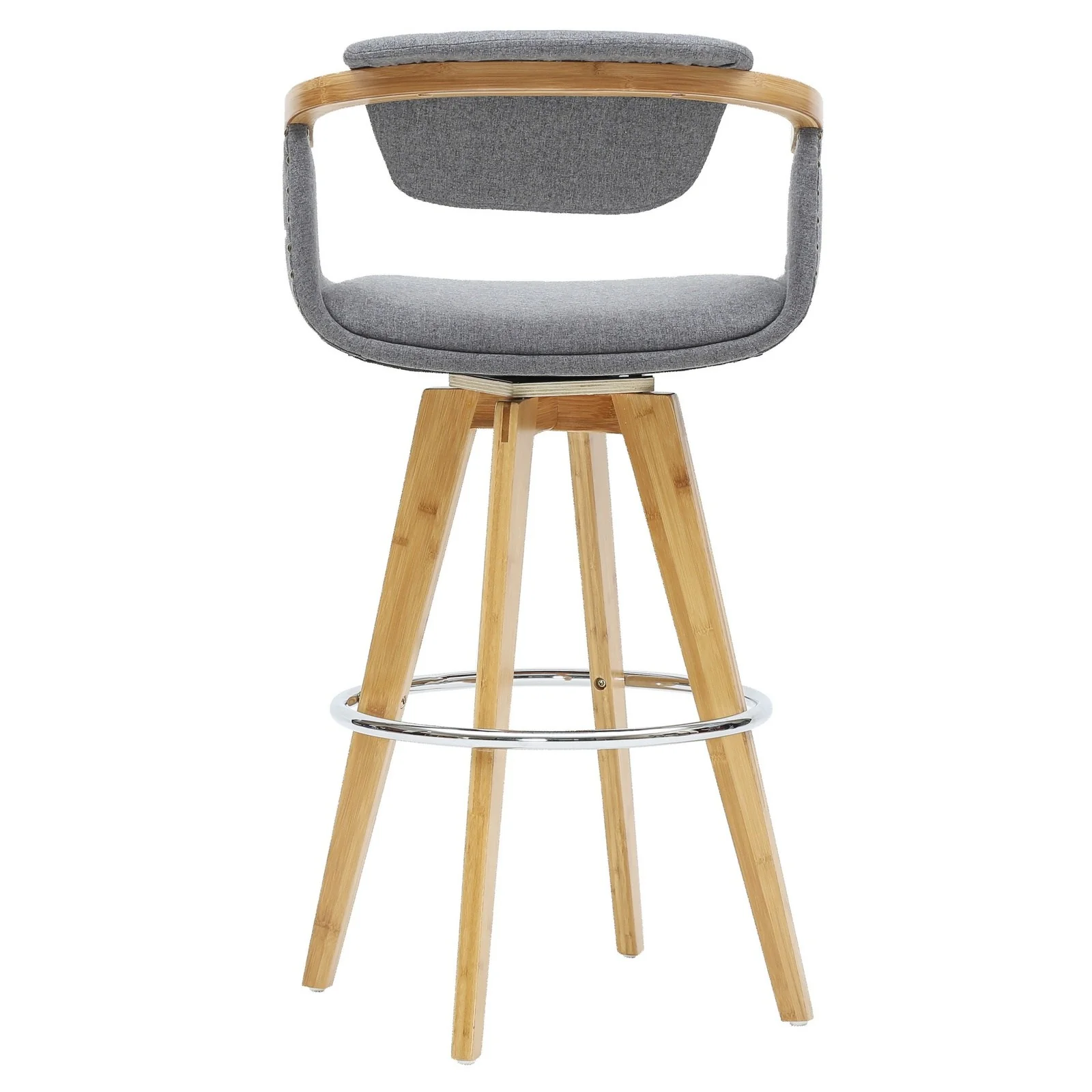 New Pacific Direct Darwin Fabric Bamboo Counter Stool 1160006-287N - Image 2