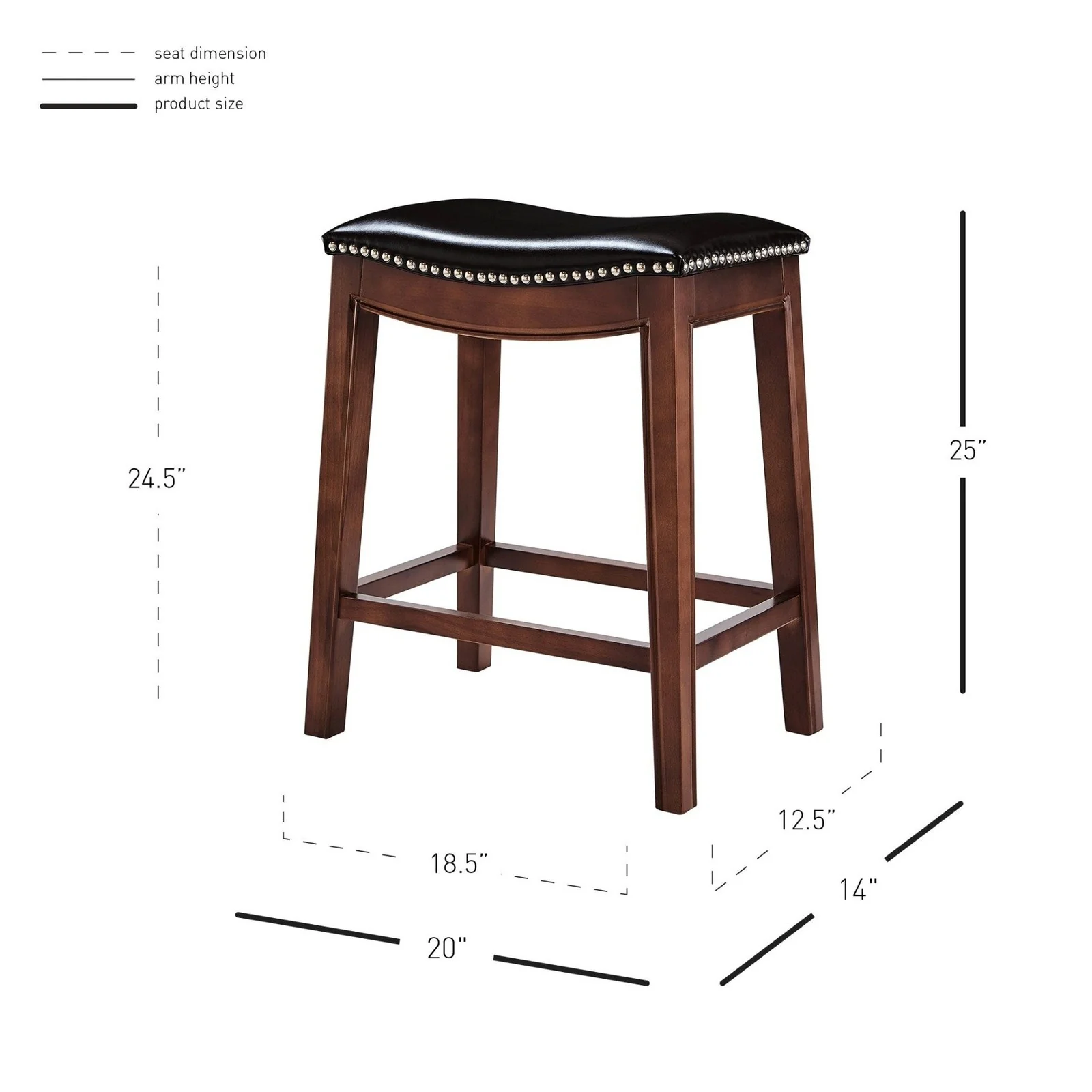 New Pacific Direct Elmo Bonded Leather Counter Stool 358625B-01 - Image 2