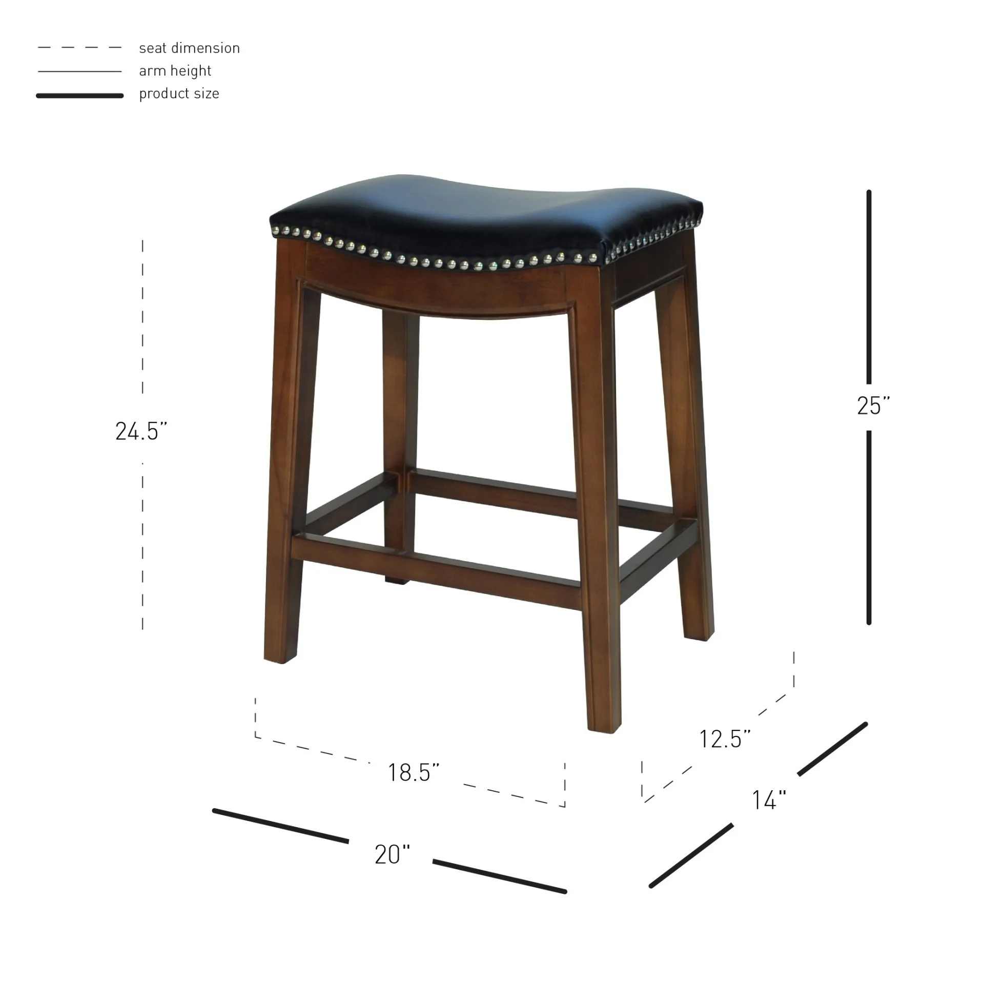 New Pacific Direct Elmo Bonded Leather Counter Stool 358625B-23 - Image 2