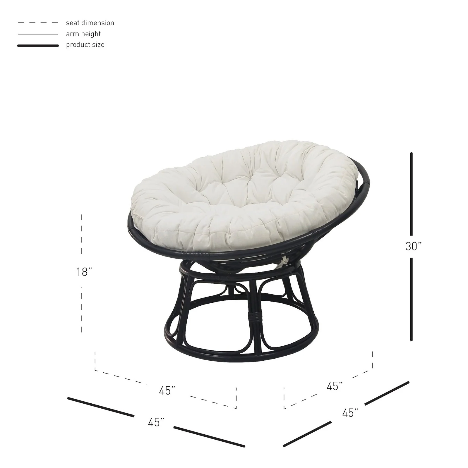 New Pacific Direct Geonna Papasan Accent Chair 9100001-B - Image 5