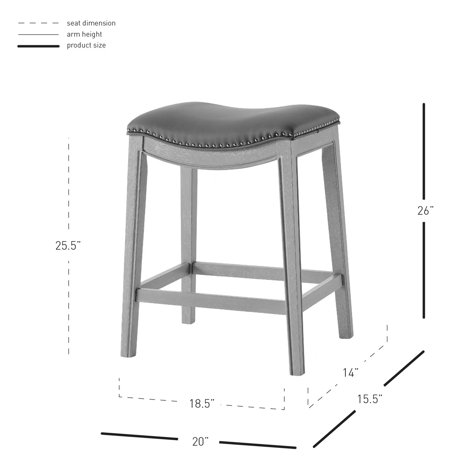 New Pacific Direct Grover PU Leather Counter Stool 1330001-385 - Image 10