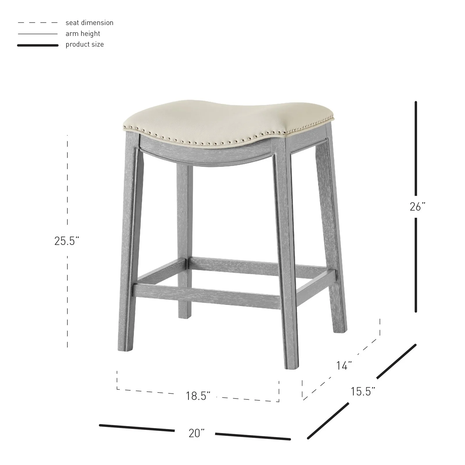 New Pacific Direct Grover PU Leather Counter Stool 1330001-386 - Image 8