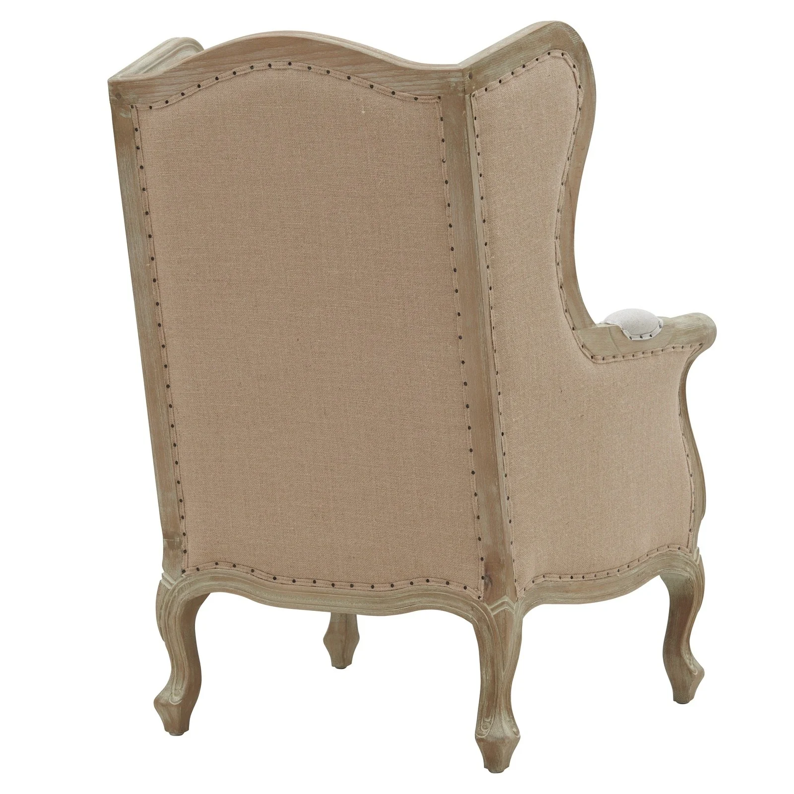New Pacific Direct Guinevere Burlap Wing Arm Chair 3900010-LSB - Image 6