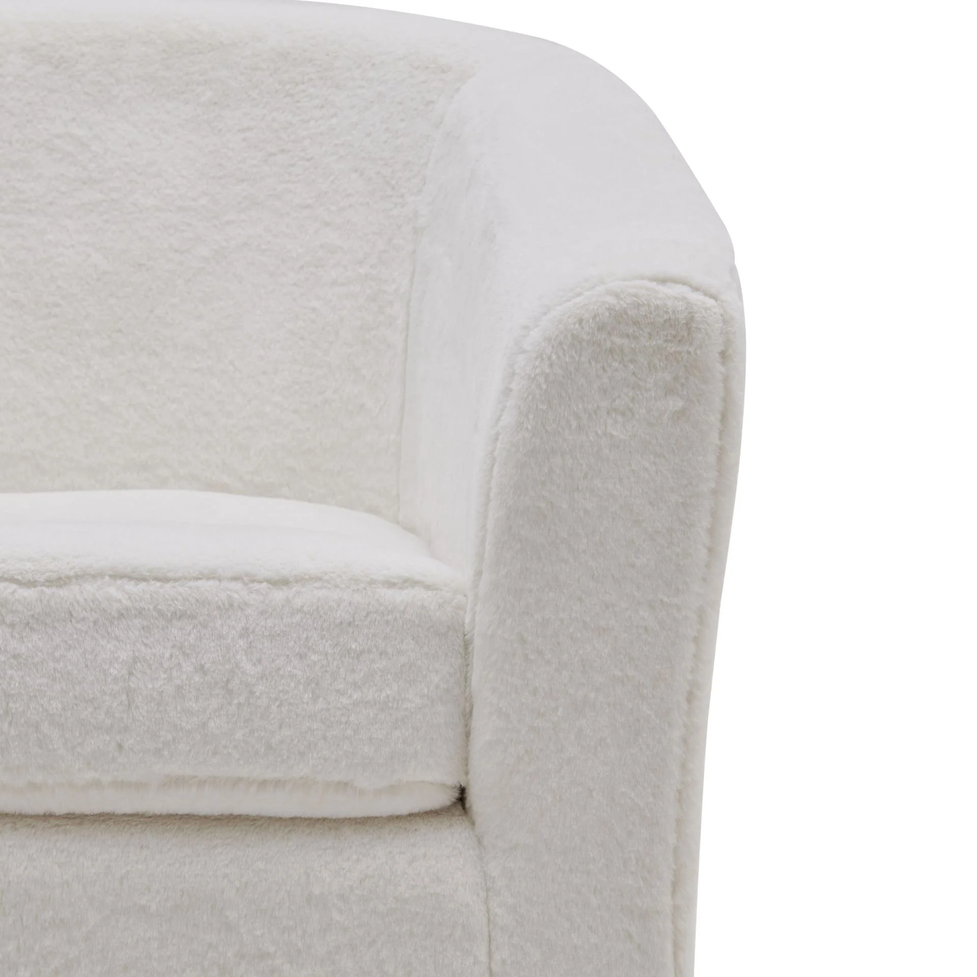New Pacific Direct Hayden Faux Fur Fabric Swivel Chair 1900141-408 - Image 6