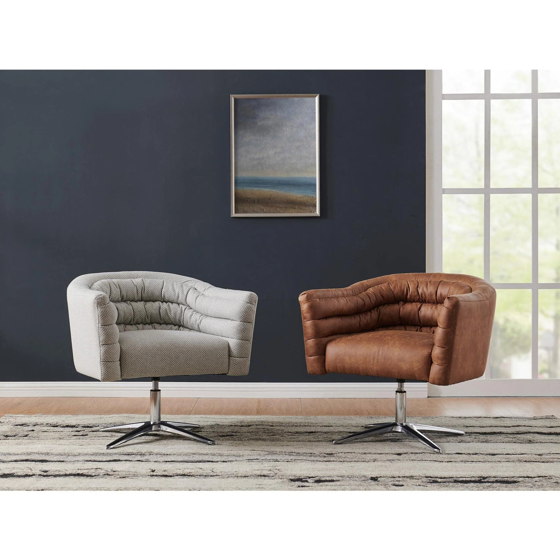 New Pacific Direct Holmes PU Leather Swivel Chair 9900070-413