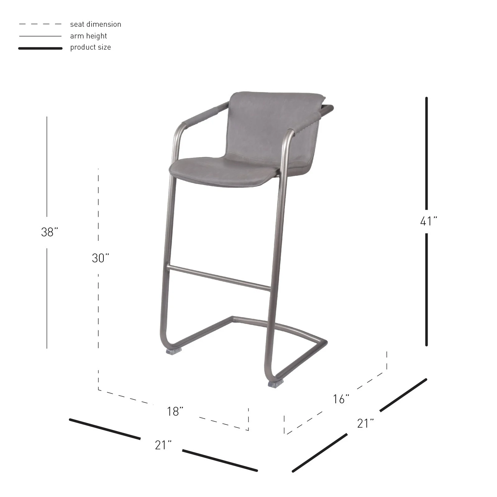 New Pacific Direct Indy PU Leather Bar Stool, (Set of 2) 1060003-216 - Image 7
