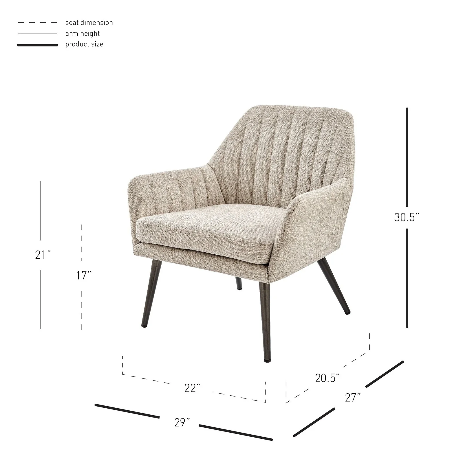 New Pacific Direct Jolene Fabric Accent Arm Chair 9300125-705 - Image 6