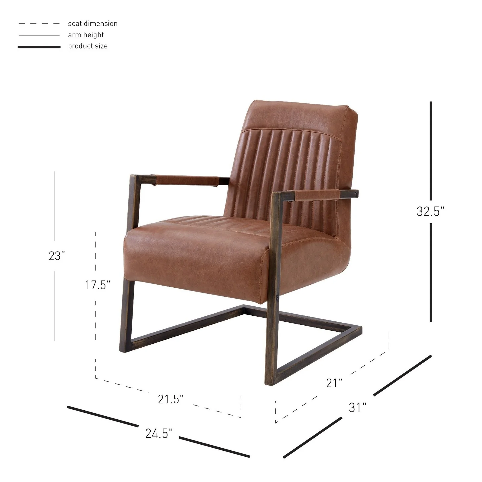 New Pacific Direct Jonah PU Arm Chair 1060006-215 - Image 9