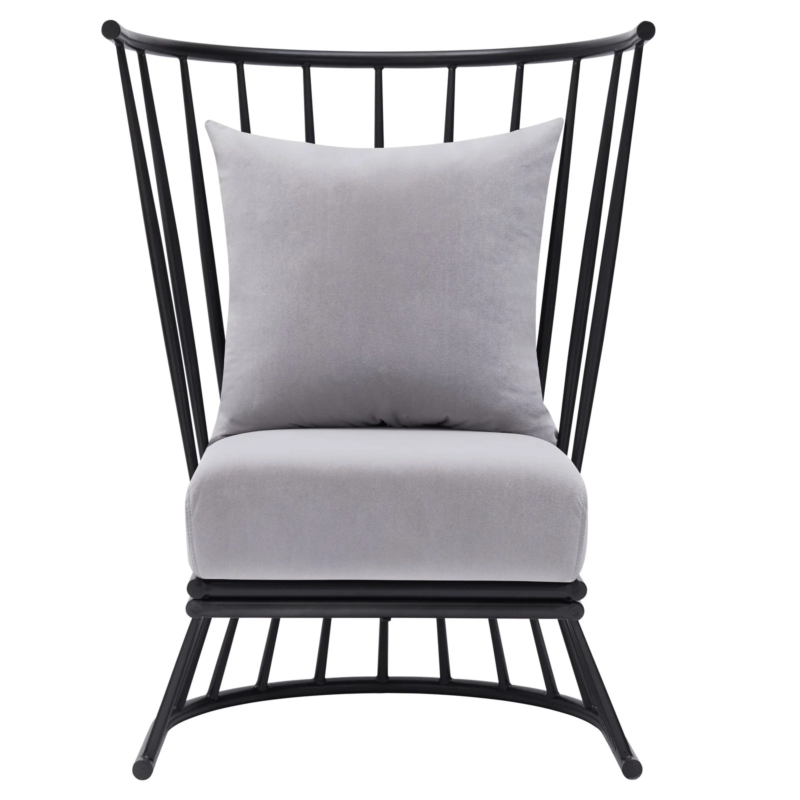 New Pacific Direct Jupiter Velvet Metal Accent Chair - Image 5