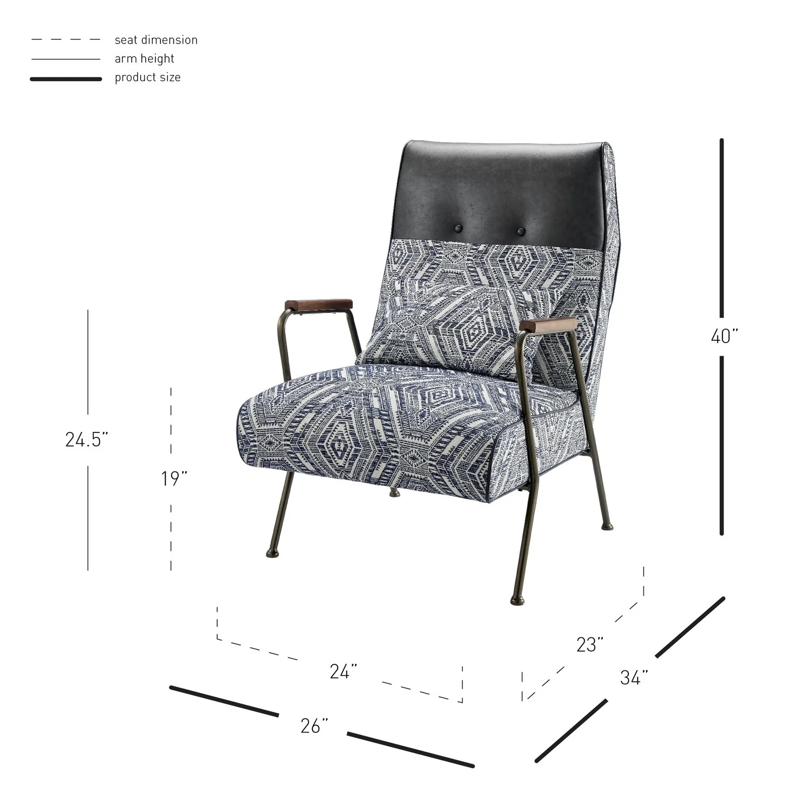 New Pacific Direct Kahlo Fabric Accent Chair 9900035-38MN - Image 7