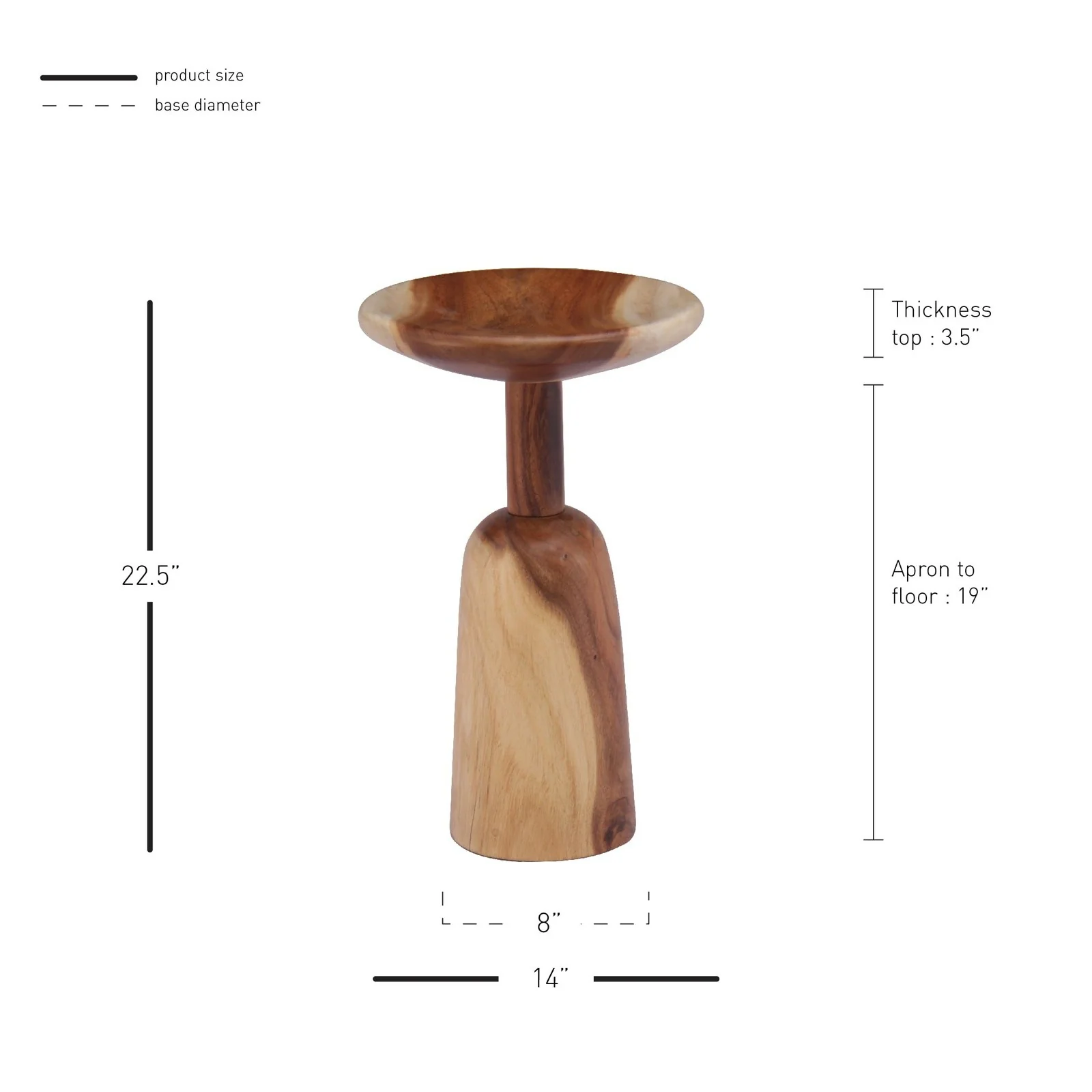 New Pacific Direct Kawhi KD Trembesi Side/ End Table 1210022-N - Image 6