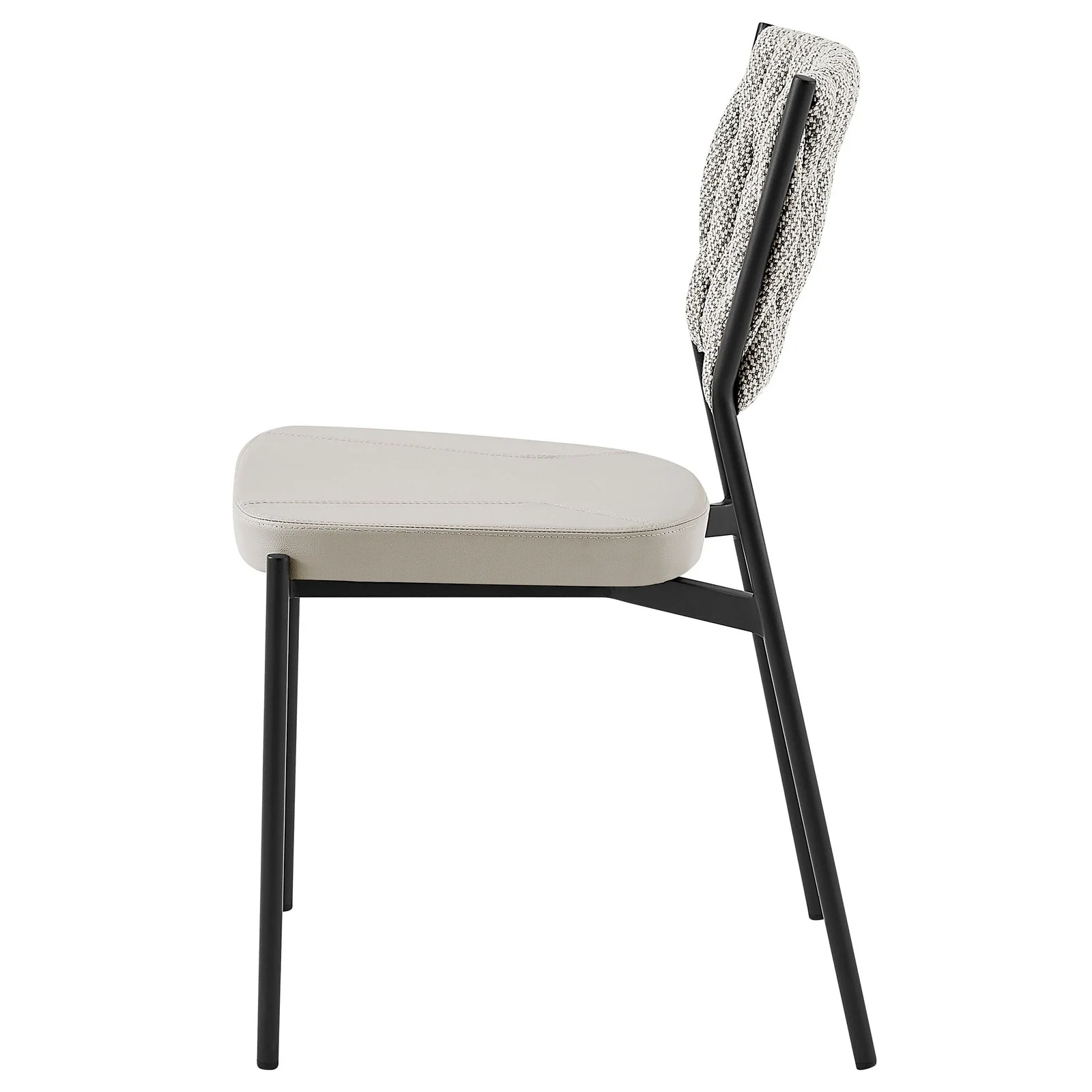 New Pacific Direct Leander Fabric/ PU Dining Chair, (Set of 4) 1240012-5006 - Image 3