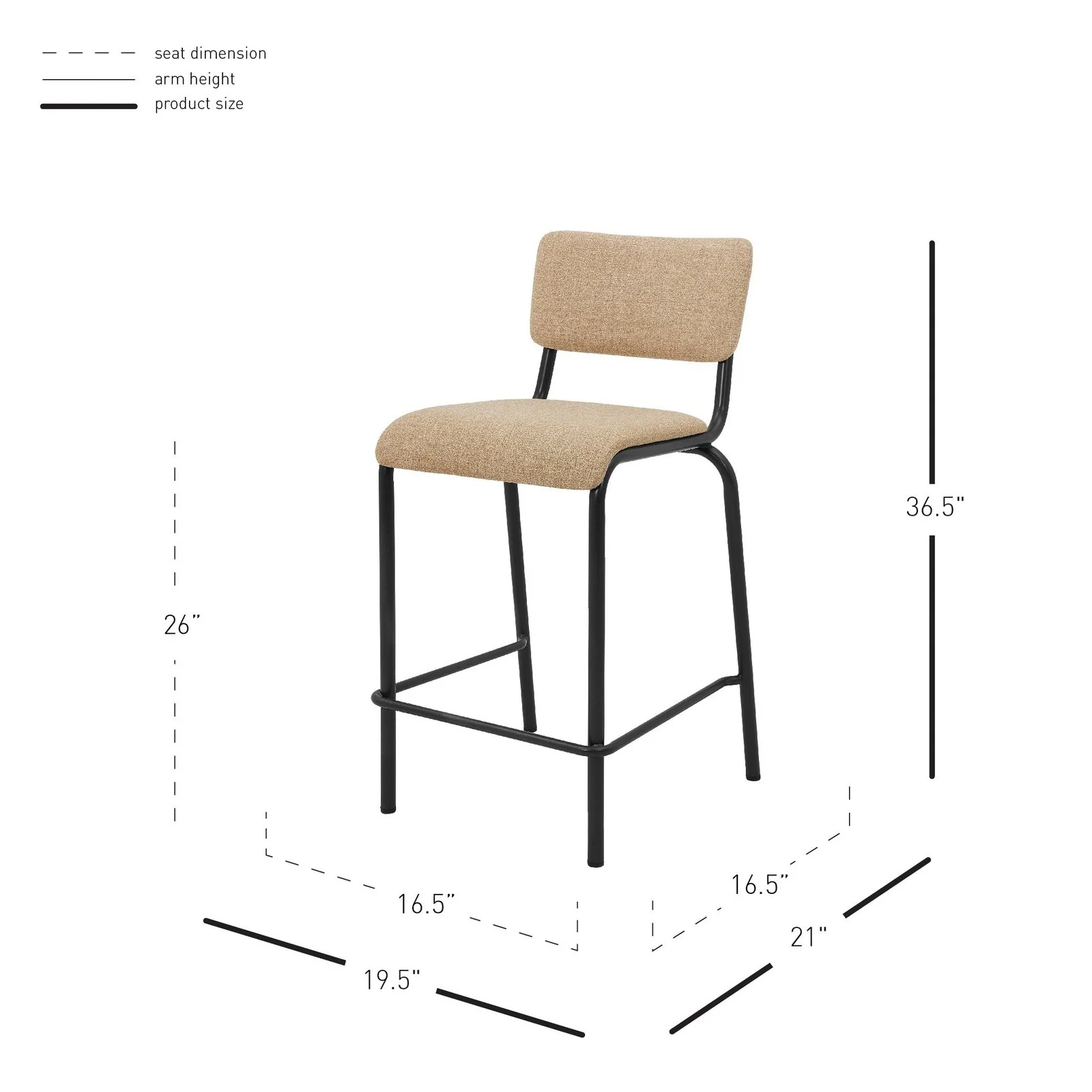 New Pacific Direct Lehman Fabric Counter Stool, (Set of 4) 9300099-532 - Image 12