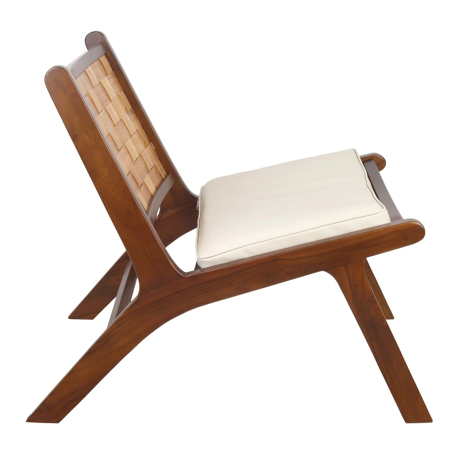 New Pacific Direct Loria Teak Accent Chair w/ PU Cushion 4800004 - Image 4