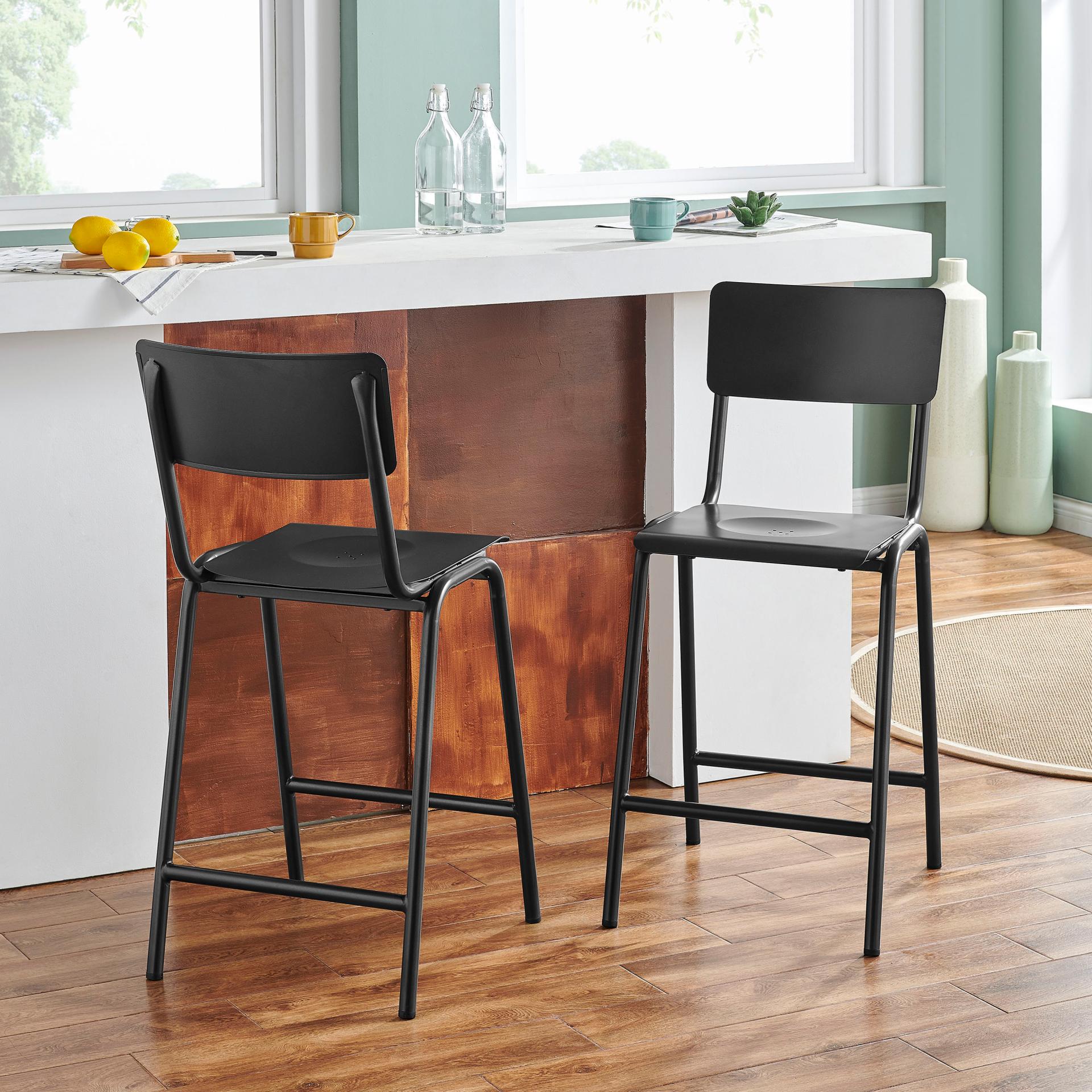 New Pacific Direct Luke Metal Counter Stool, (Set of 2) 9300096