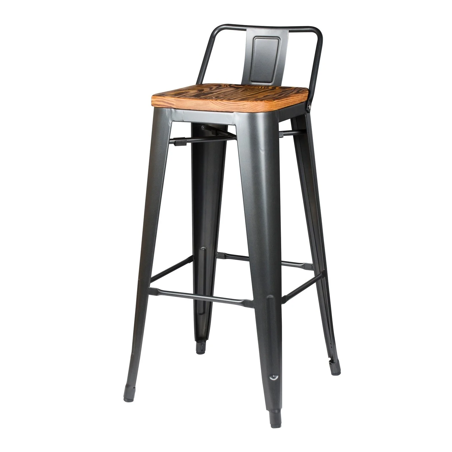New Pacific Direct Metropolis Low Back Bar Stool, (Set of 4) 938537-GM - Image 2