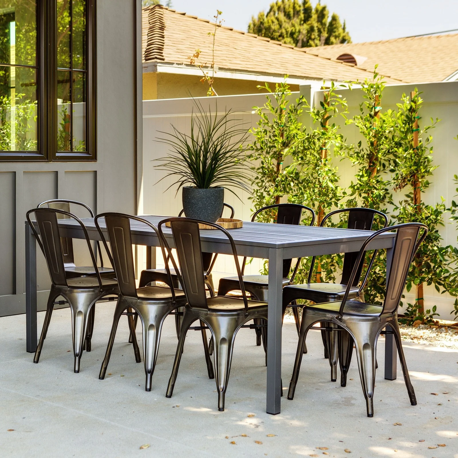 New Pacific Direct Metropolis Metal Side Chair, (Set of 4) 938233-GM
