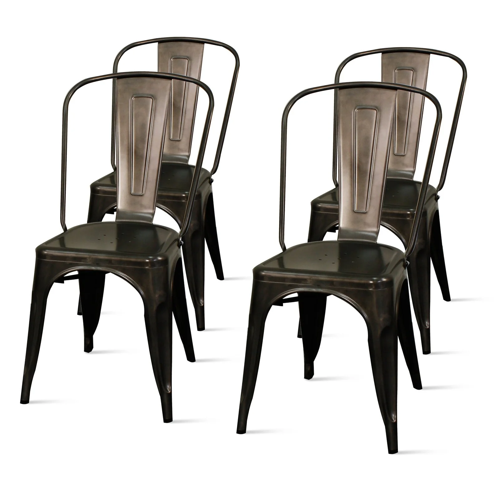 New Pacific Direct Metropolis Metal Side Chair, (Set of 4) 938233-GM - Image 2