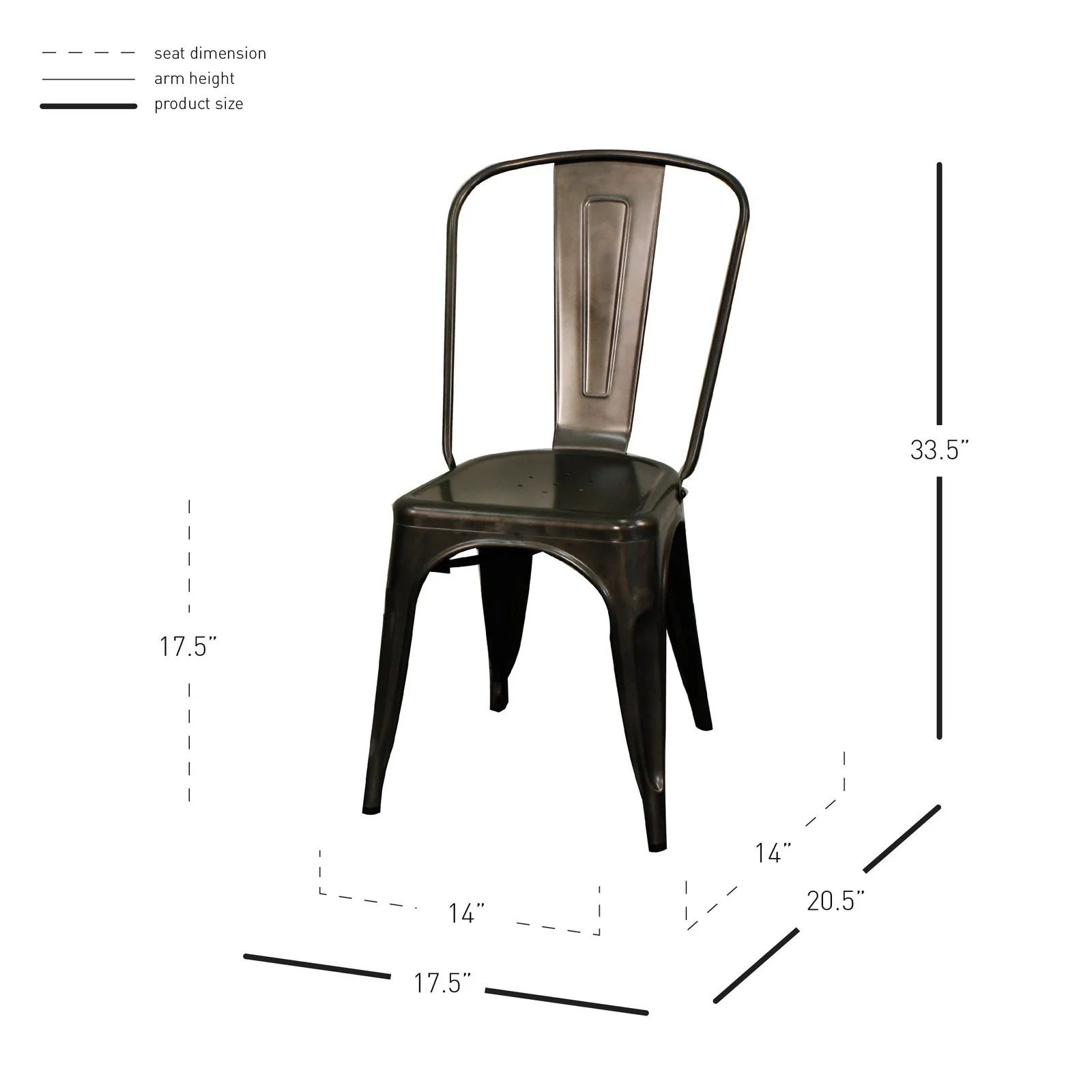 New Pacific Direct Metropolis Metal Side Chair, (Set of 4) 938233-GM - Image 4