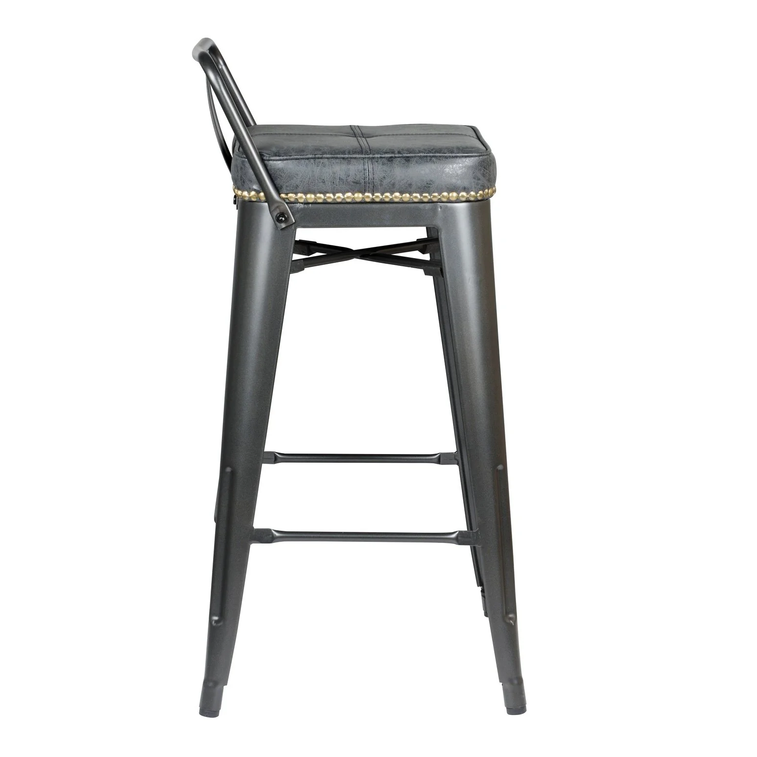 New Pacific Direct Metropolis PU Leather Low Back Counter Stool, (Set of 4) 9300032-240 - Image 3