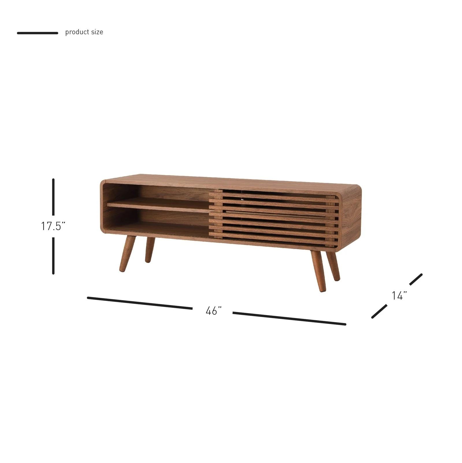 New Pacific Direct Wilson 46" Slat Low TV Stand 1340003 - Image 9