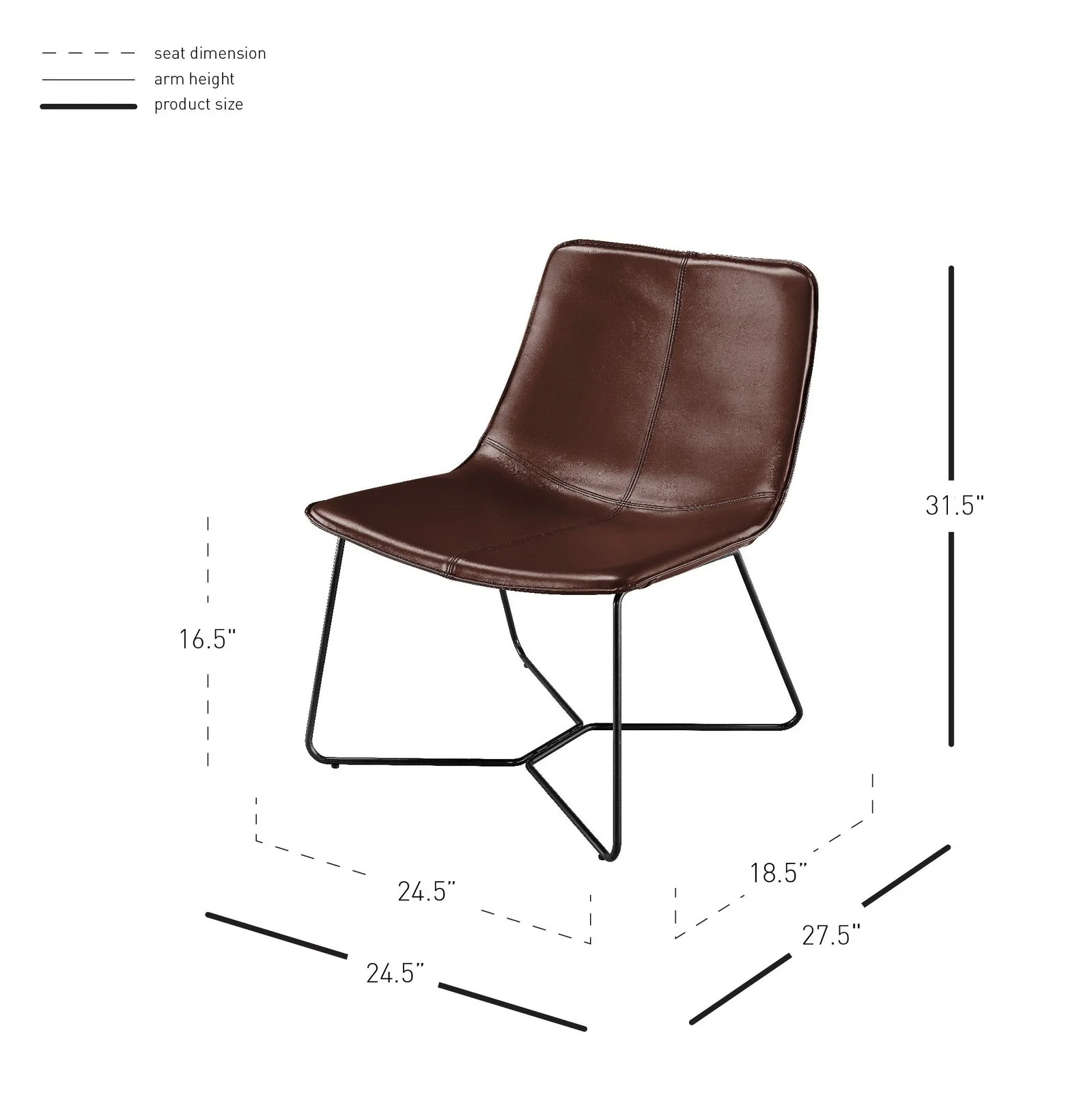 New Pacific Direct Zuma PU Leather Accent Chair 9300077-533 - Image 8
