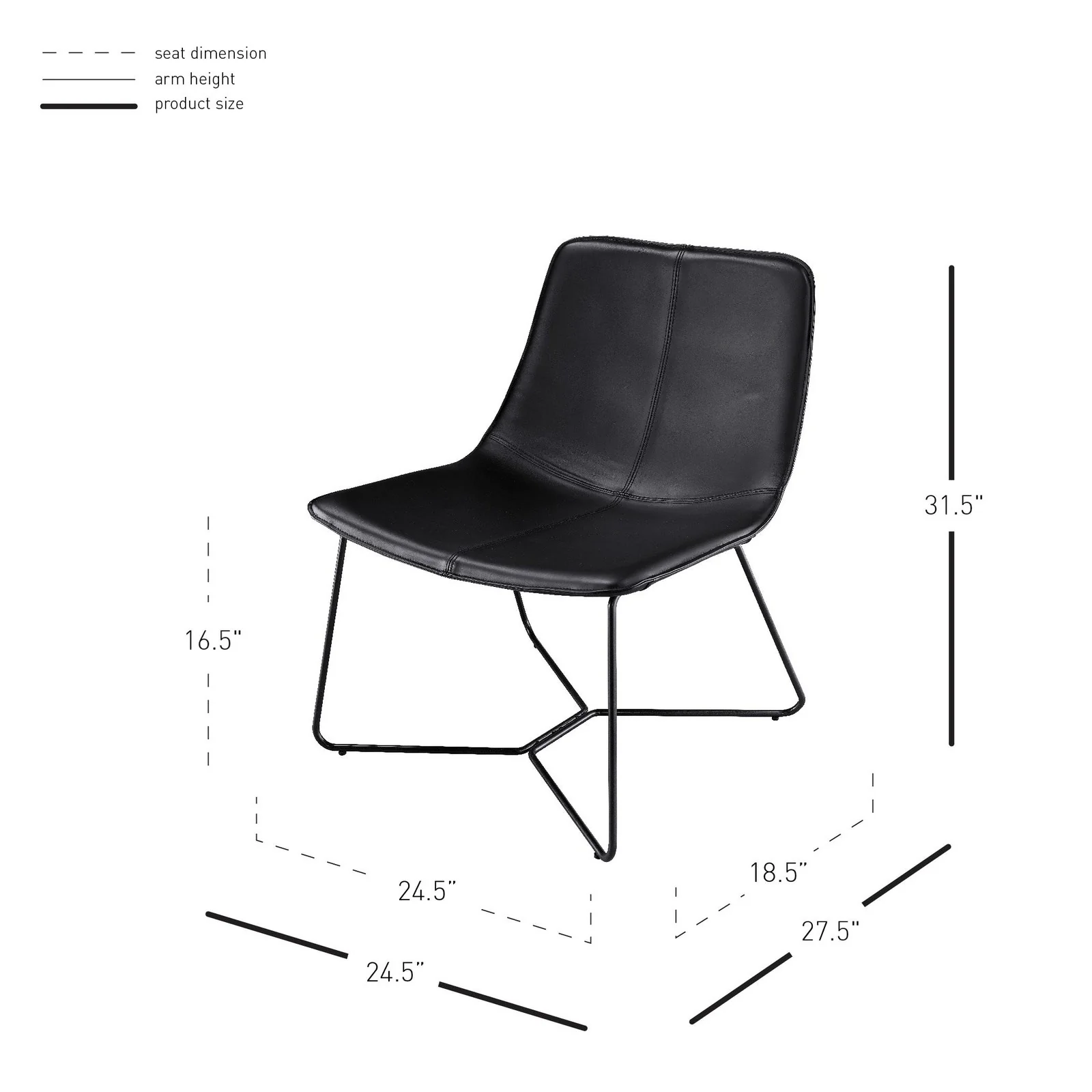 New Pacific Direct Zuma PU Leather Accent Chair 9300077-534 - Image 8