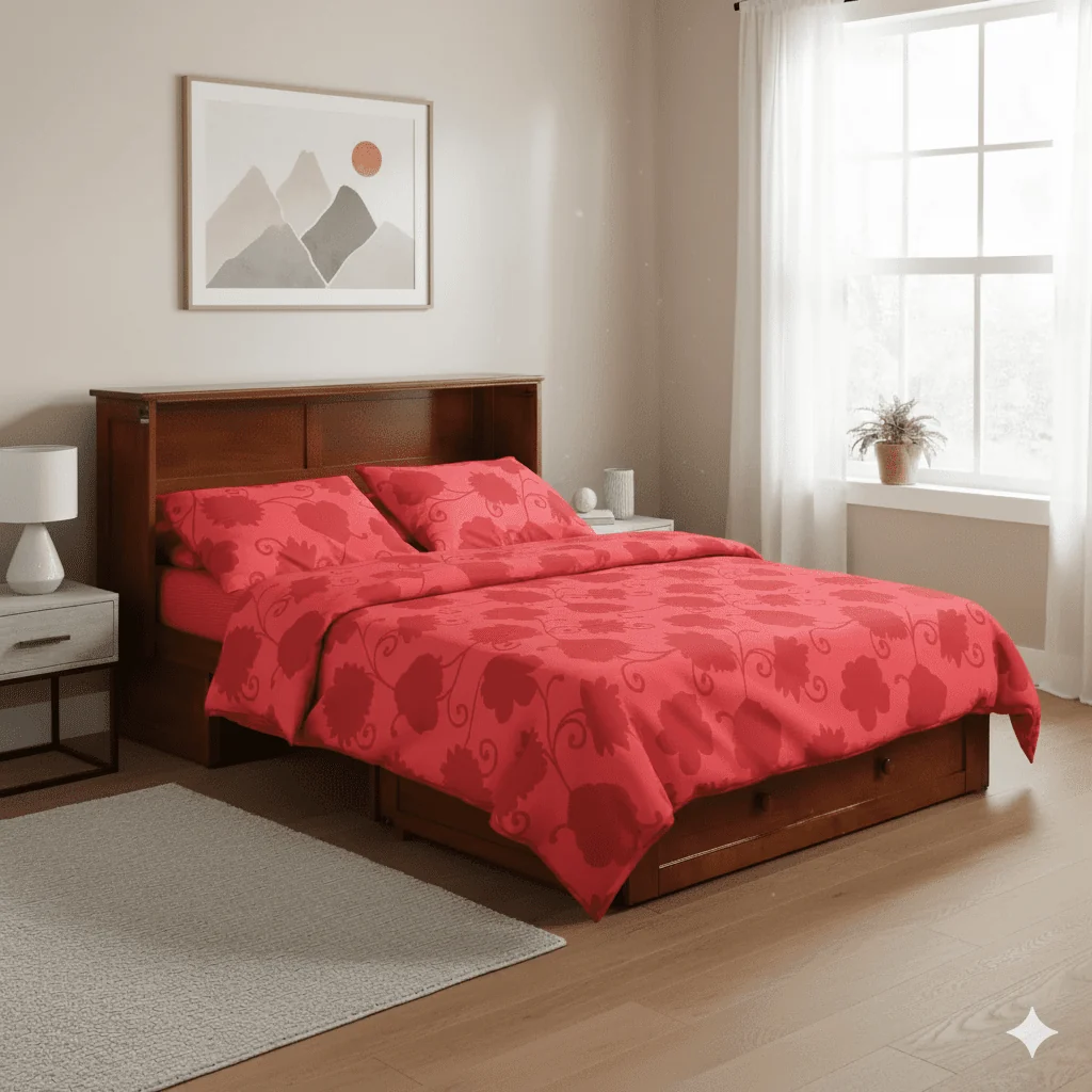 Night and Day Furniture Clover Queen Murphy Cabinet Bed Complete - Image 28