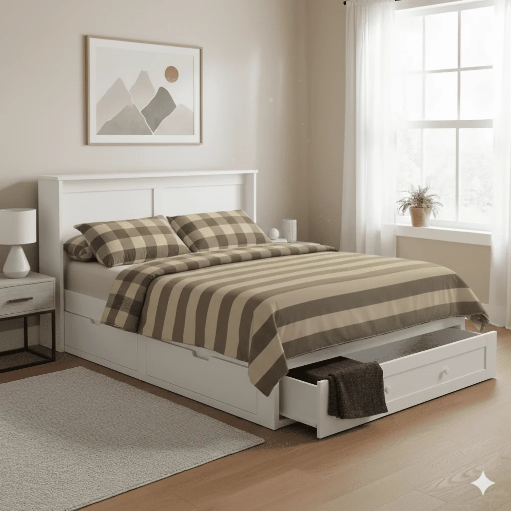 Night and Day Furniture Clover Queen Murphy Cabinet Bed Complete - Image 29