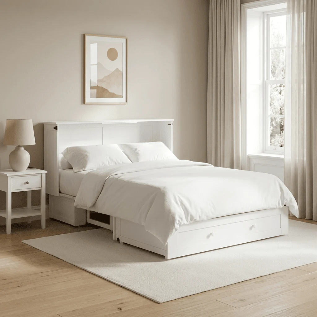 Night and Day Furniture Clover Queen Murphy Cabinet Bed Complete - Image 32