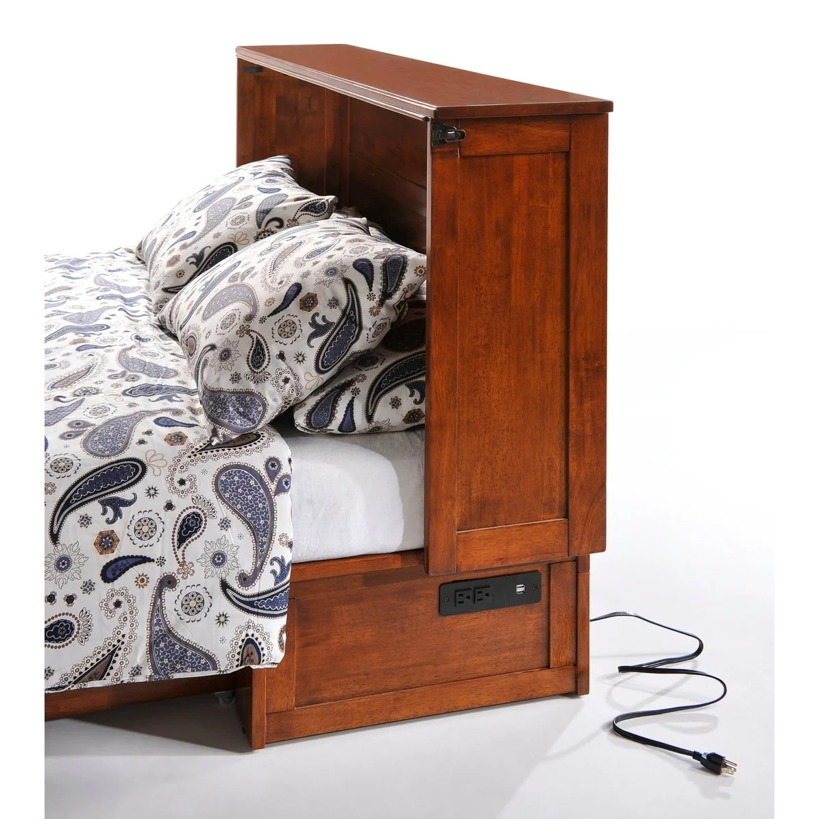 Night and Day Furniture Clover Queen Murphy Cabinet Bed Complete - Image 6