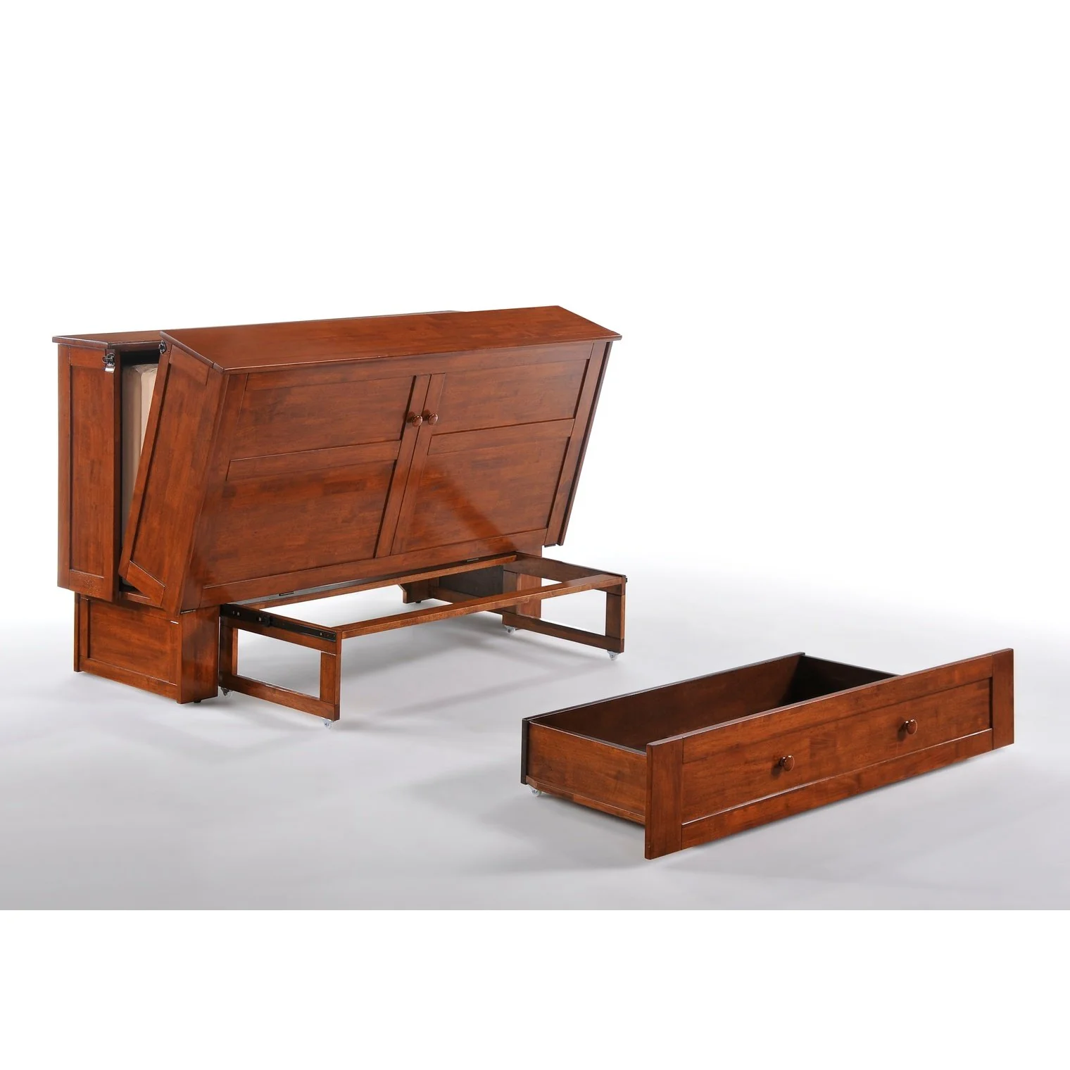 Night and Day Furniture Clover Queen Murphy Cabinet Bed Complete - Image 7
