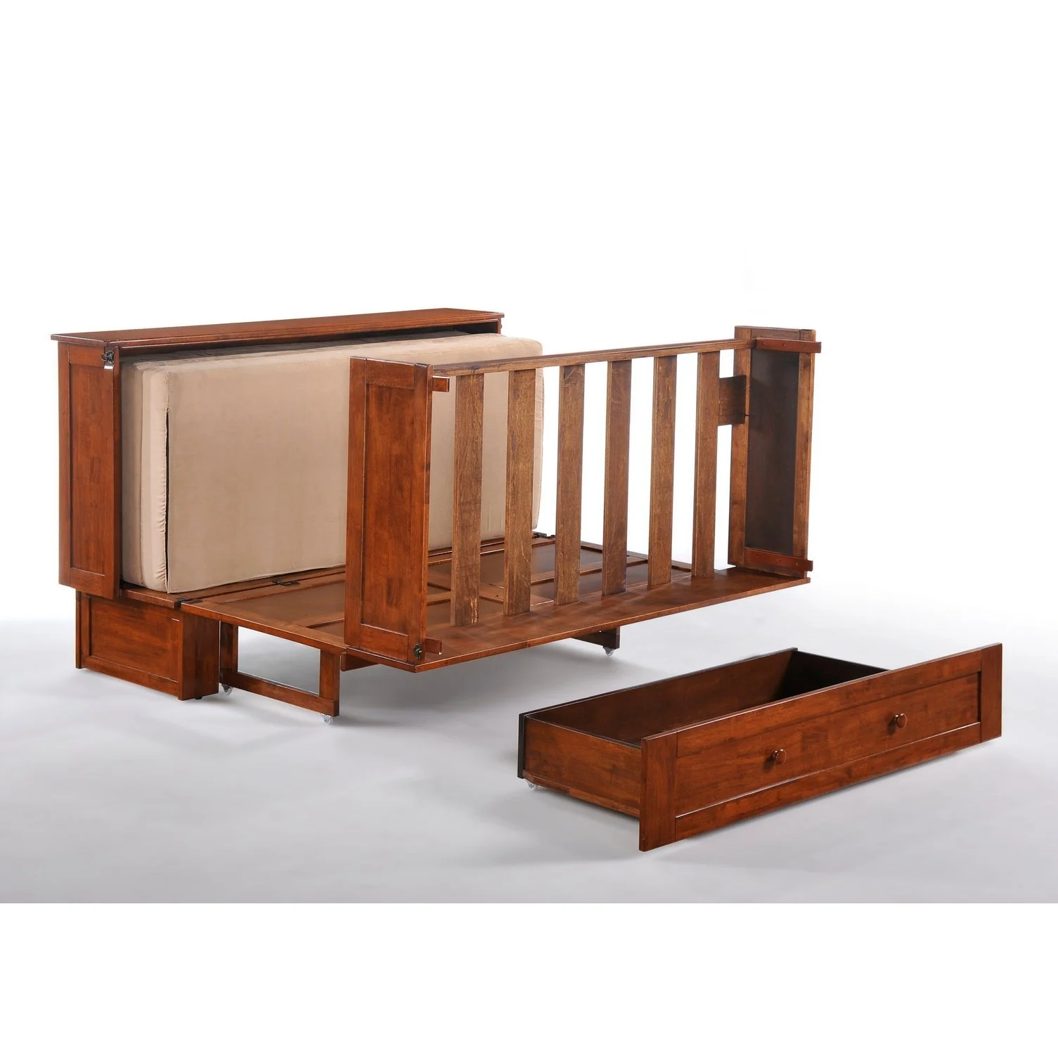 Night and Day Furniture Clover Queen Murphy Cabinet Bed Complete - Image 9