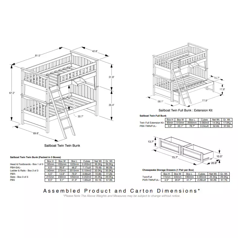 Night and Day Furniture Sailboat Bunk Bed Complete - Image 8