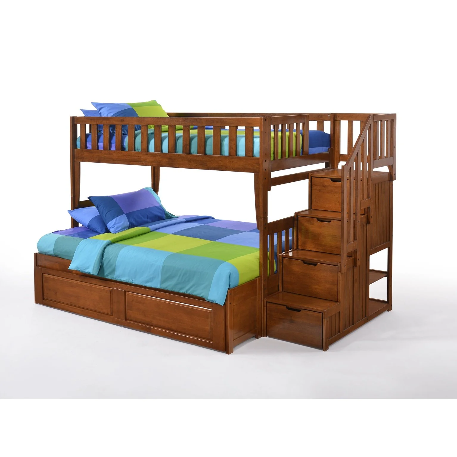 Night and Day Furniture Spices Peppermint Twin/Full Staircase Bunk Bed - Image 5