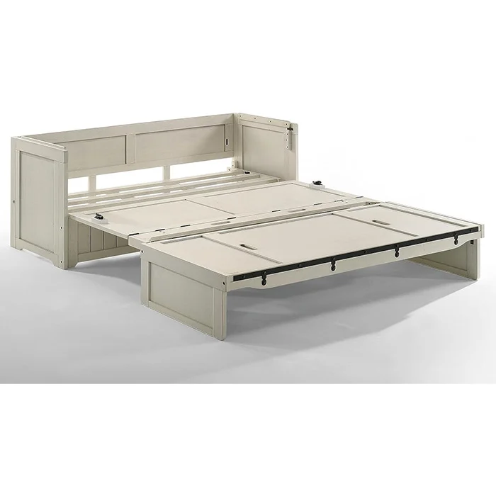 Night and Day Vintage White Murphy Cube Cabinet Bed - Image 3