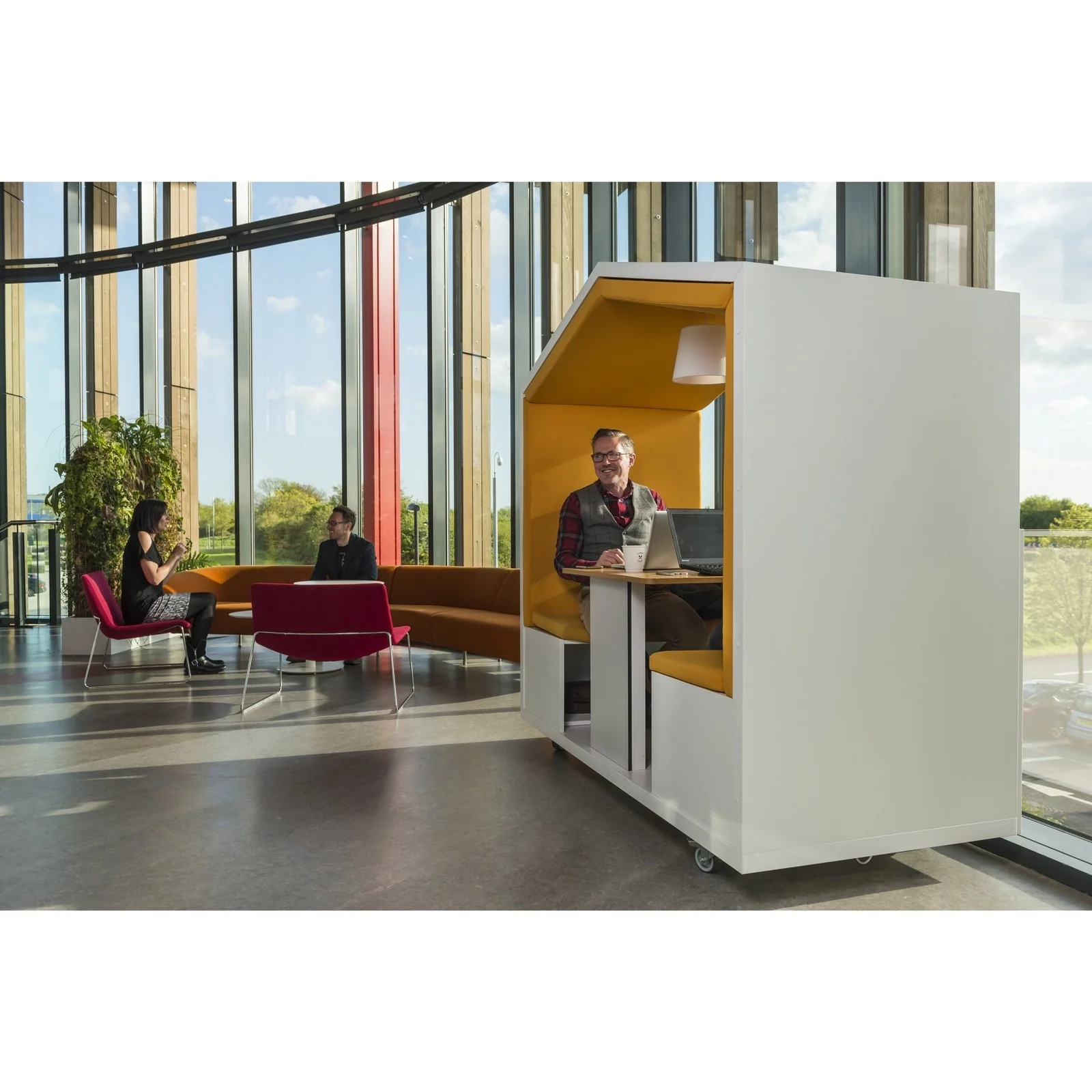 Nook Air 2 Person Quiet Huddle Office Meeting Pod - Image 34