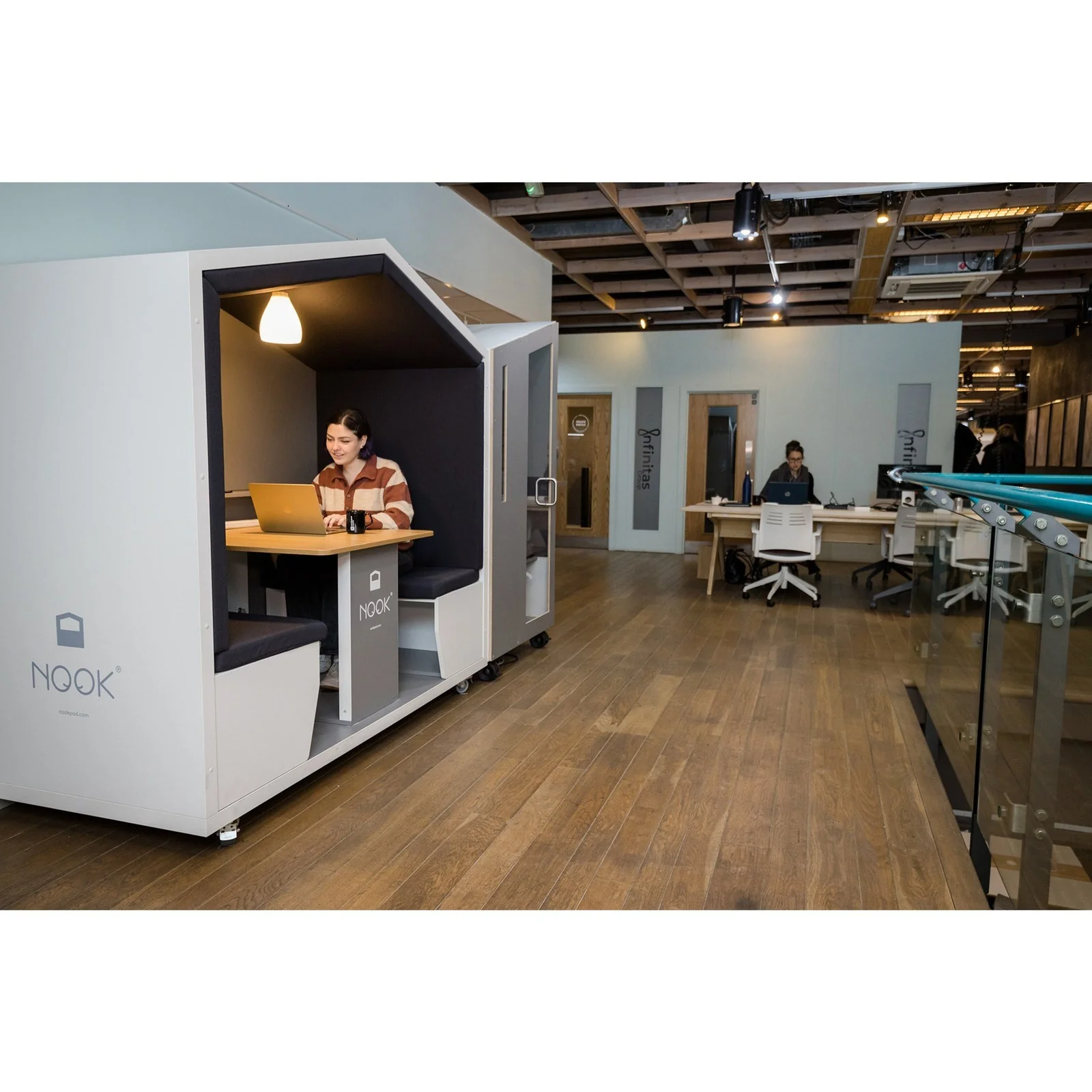 Nook Huddle Pod 2 Person Quiet Huddle Office Meeting Pod - Image 46