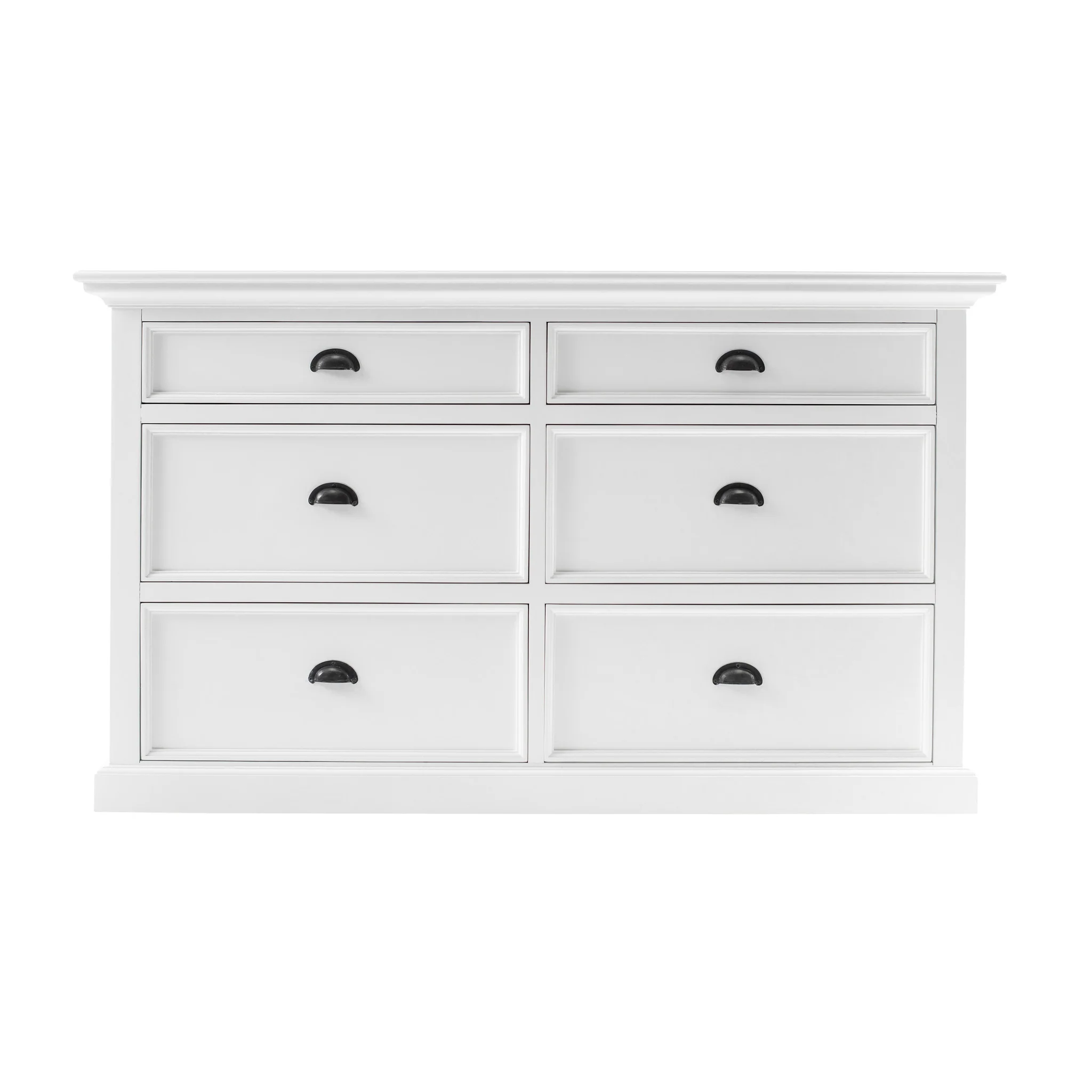 NovaSolo Halifax 6 Drawer Double Dresser in Pure White Dresser B182 - Image 3