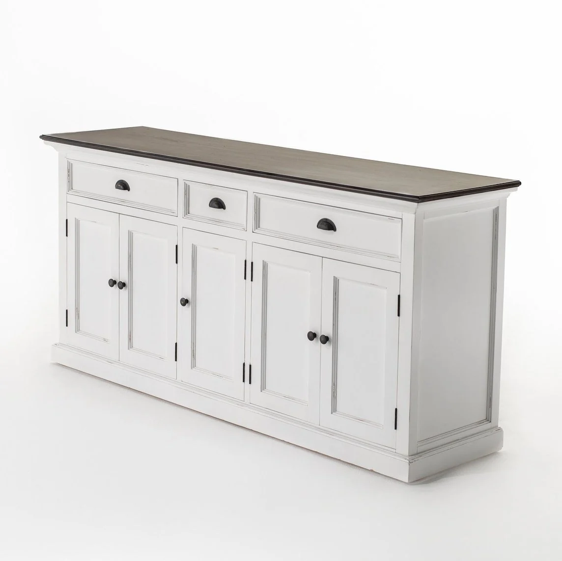 NovaSolo Halifax Accent Buffet In White Distress & Deep Brown B190TWD - Image 7