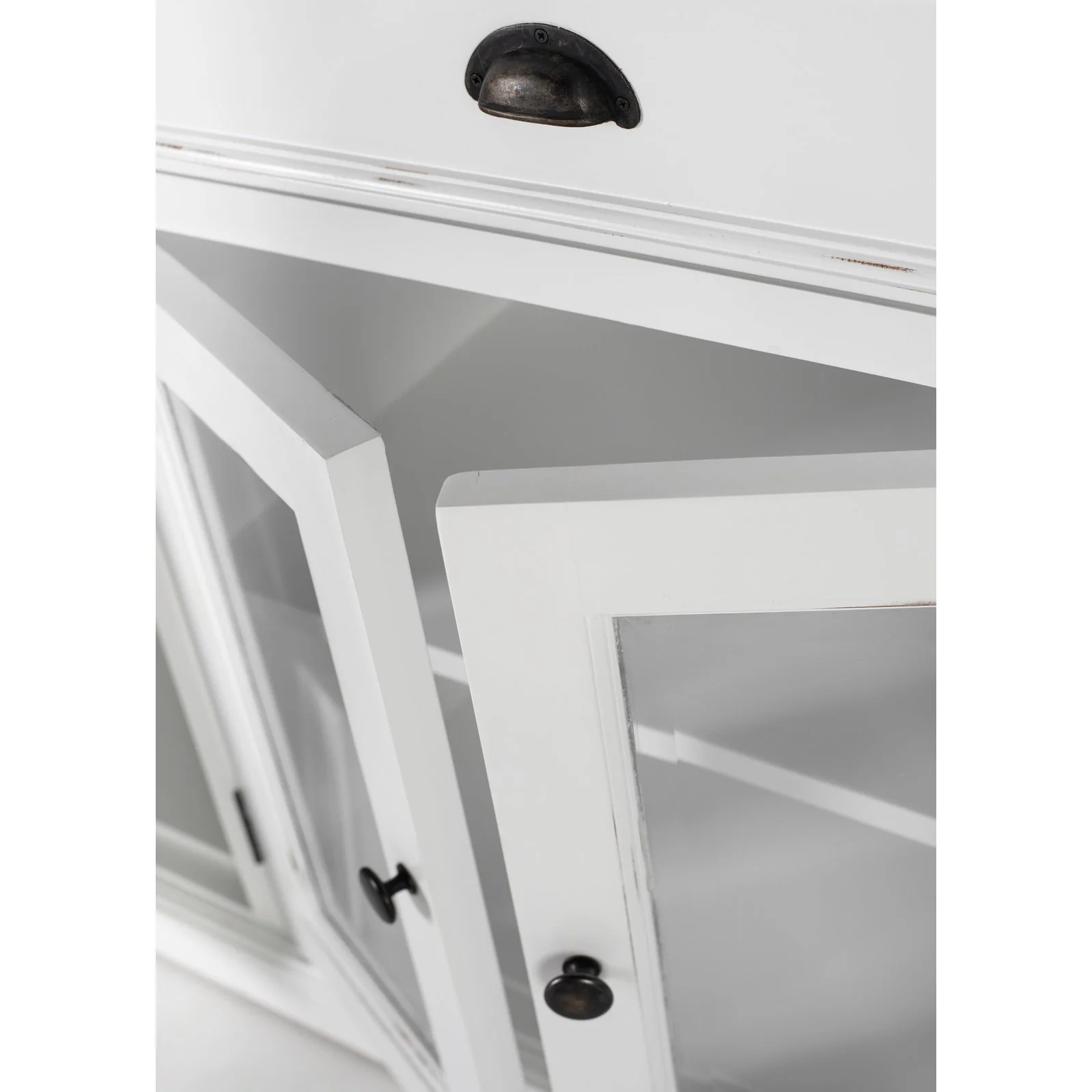 NovaSolo Halifax Accent Buffet with 4 Doors 3 Drawers In White Distress & Deep Brown B191TWD - Image 8