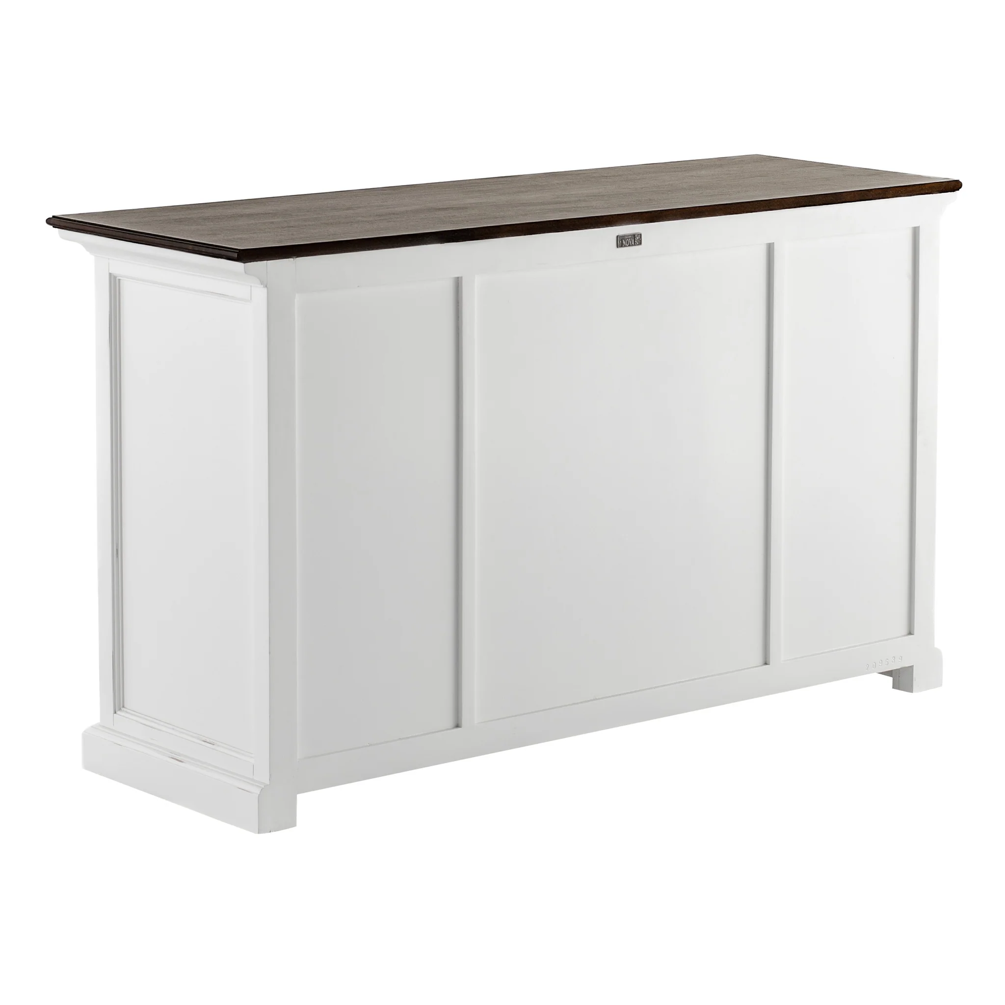 NovaSolo Halifax Accent Buffet with 4 Doors 3 Drawers In White Distress & Deep Brown B192TWD - Image 5
