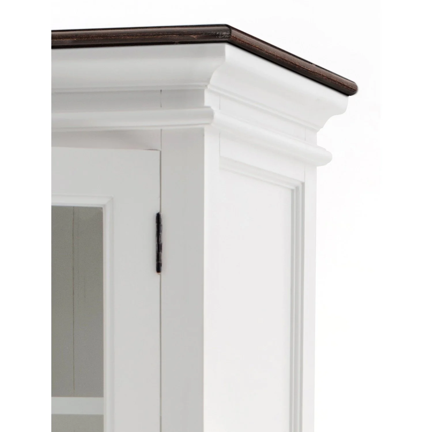 NovaSolo Halifax Accent Display Buffet with 4 Glass Doors in White Distress & Deep Brown B184TWD - Image 15
