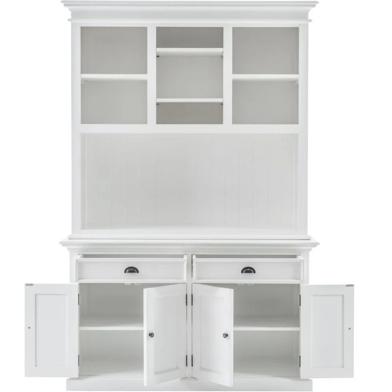NovaSolo Halifax Buffet Hutch Unit with 2 Adjustable Shelves White BCA607 - Image 6