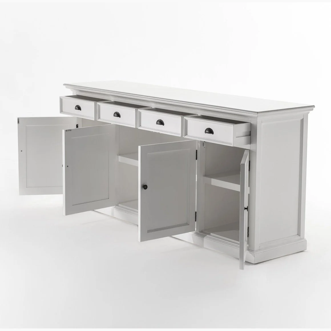 NovaSolo Halifax Buffet Hutch Unit with 4 Glass Doors in Classic White BCA610 - Image 40