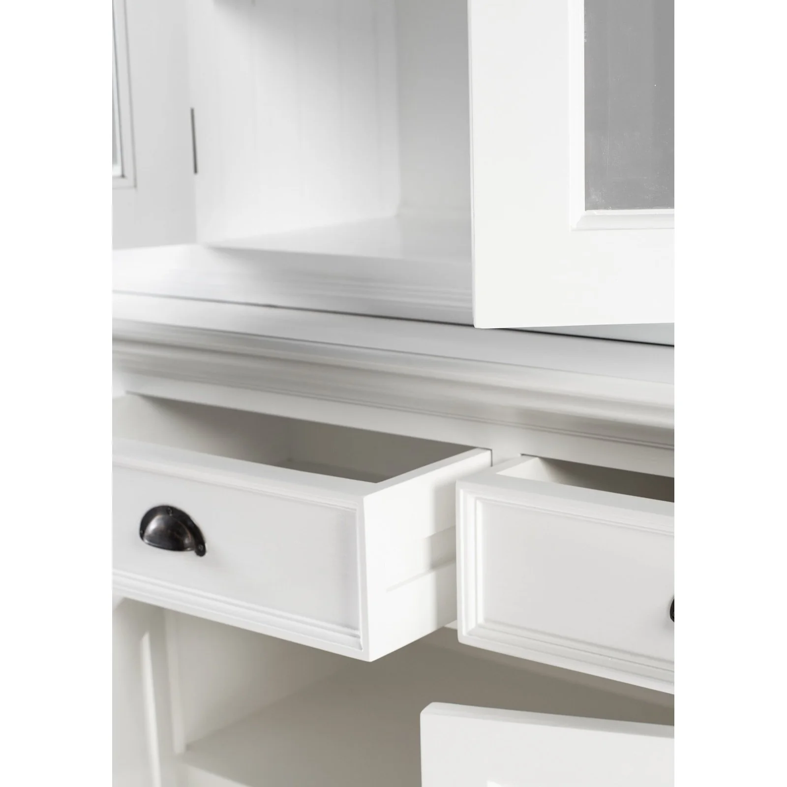 NovaSolo Halifax Buffet Hutch Unit with 4 Glass Doors in Classic White BCA610 - Image 45