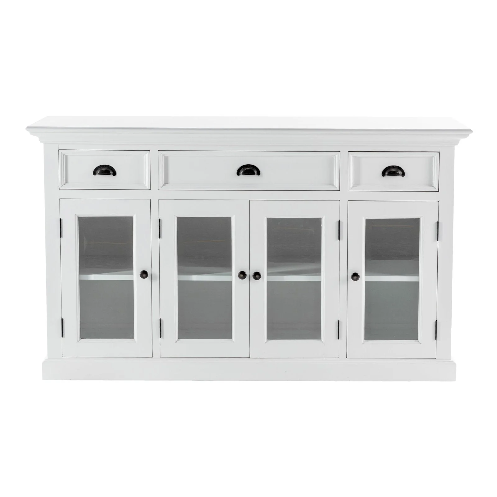 NovaSolo Halifax Classic Buffet with 4 Glass Doors 3 Drawers BG192 - Image 2